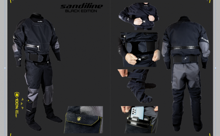  NEW @ Paddle Sports Show 2022 – Sandiline, Drysuit Black Edition M23 Sandiline